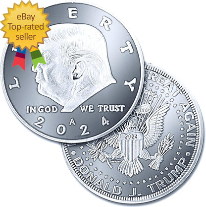 Donald Trump Silver Coin 2024 with Certificate of Authenticity President Coin