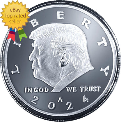 Donald Trump Silver Coin 2024 with Certificate of Authenticity President Coin