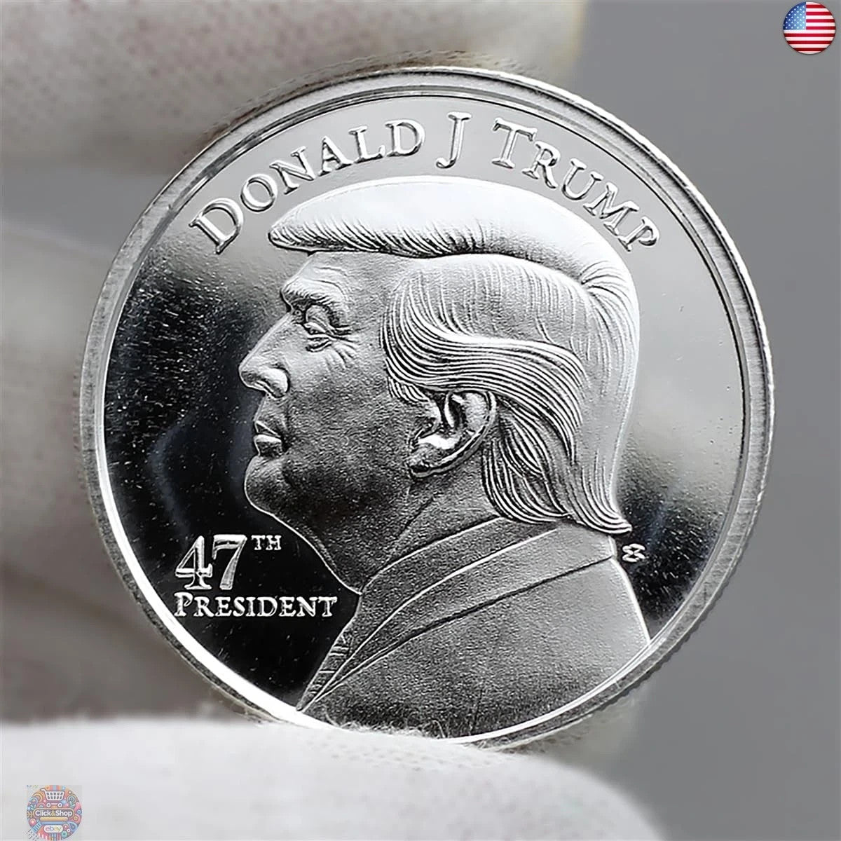 2025 President Trump 47Th President 1Oz .999 Silver Coin in Air Tite Holder