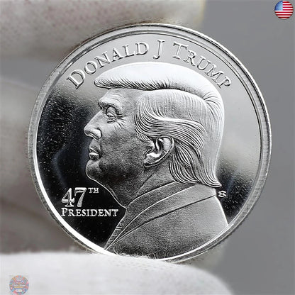 2025 President Trump 47Th President 1Oz .999 Silver Coin in Air Tite Holder