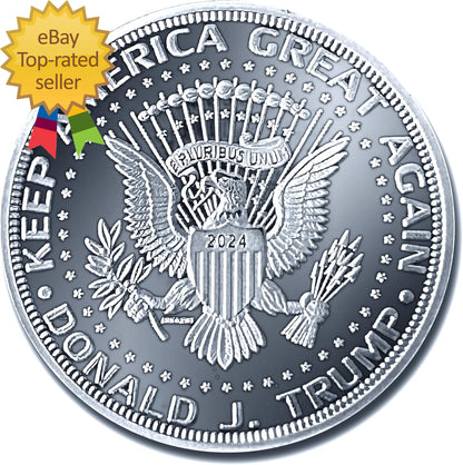 Donald Trump Silver Coin 2024 with Certificate of Authenticity President Coin