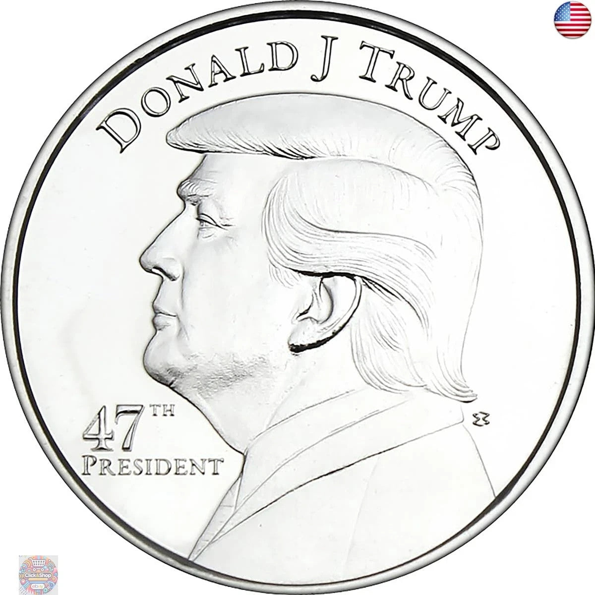 2025 President Trump 47Th President 1Oz .999 Silver Coin in Air Tite Holder