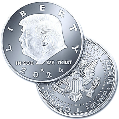 Donald Trump Silver Coin 2024 with Certificate of Authenticity, President Coin,